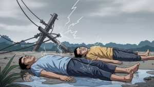 Subuh Mencekam, Dua Pria Tewas Kesetrum Listrik PLN di Tanjung Morawa