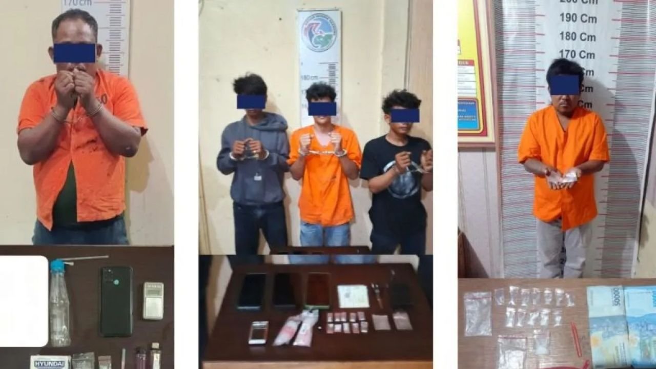 Bongkar Jaringan Sabu! Polres Langkat Bekuk Lima Tersangka dalam Dua Hari