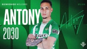 Real Betis Permanenkan Antony dari Manchester United, Kontrak Hingga 2030
