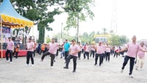 Haornas ke-42, Pemkab Palas Ajak Warga Meriahkan Senam Bersama di Sibuhuan